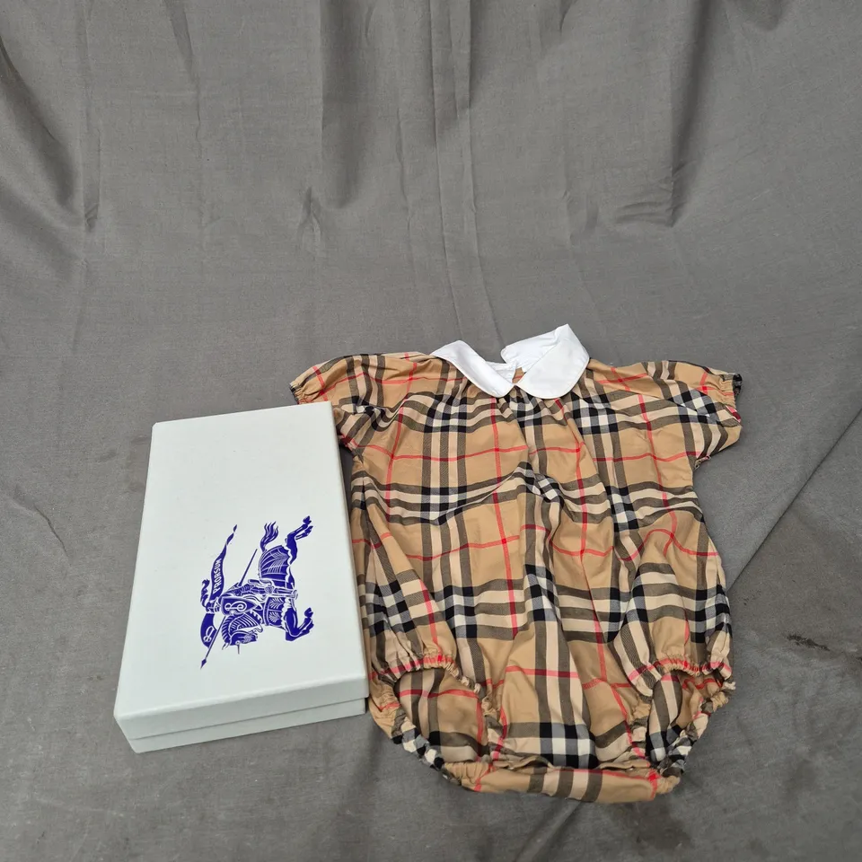 BOXED BURBERRY ROMPER SUIT - SIZE UNSPECIFIED