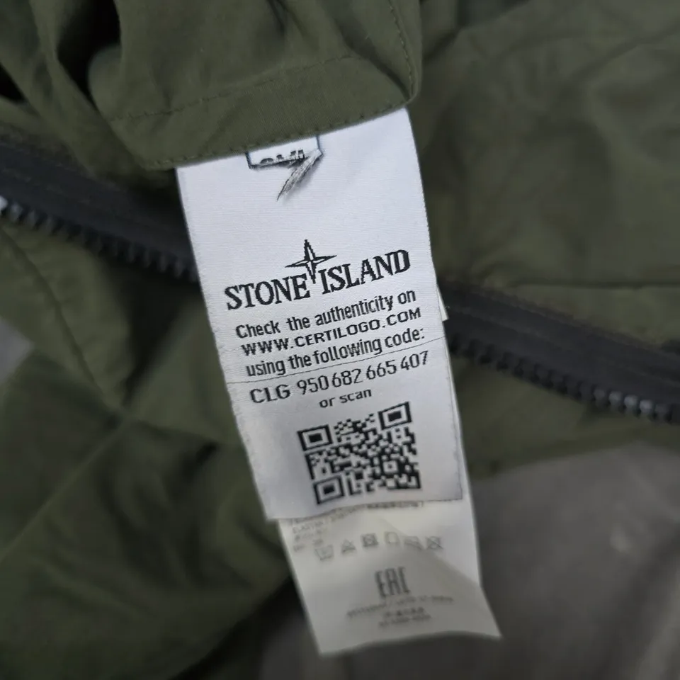 STONE ISLAND OLIVE GREEN HOODED JACKET – MEN'S