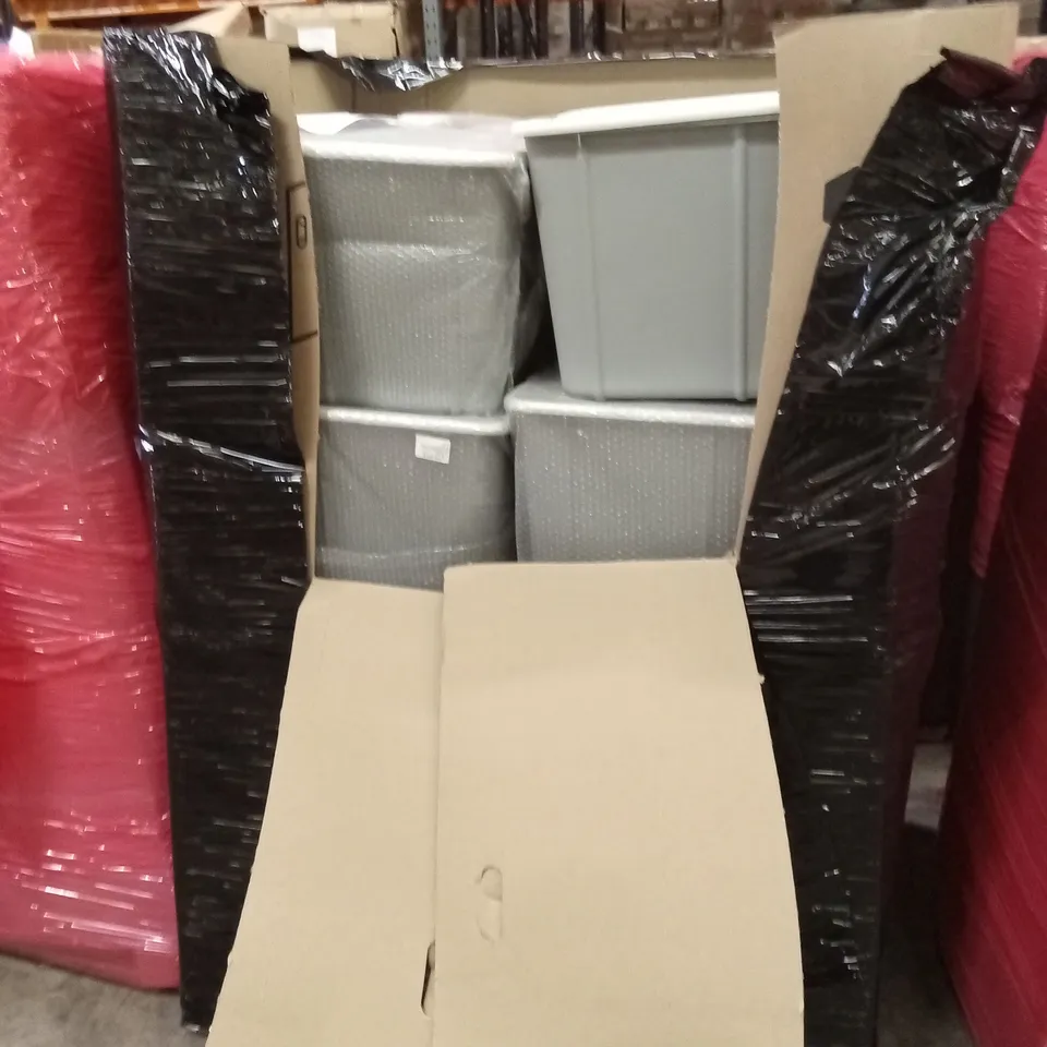 PALLET TO CONTAIN 60L STACKABLE PLASTIC STORAGE BOXES