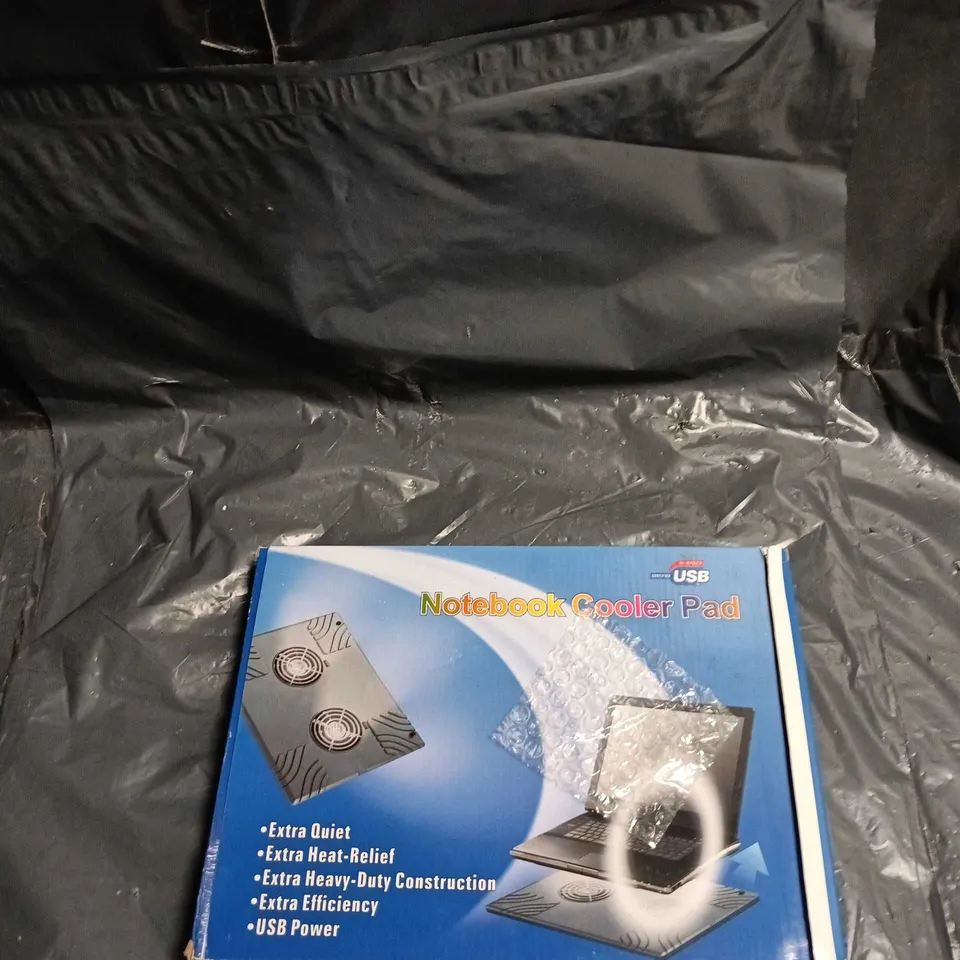 BOX OF APPROXIMATELY 20 ASSORTED ITEMS TO INCLUDE: PALMTOP HALTER, BLUETOOTH GPS RECEIVER AND NOTEBOOK COOLER PAD