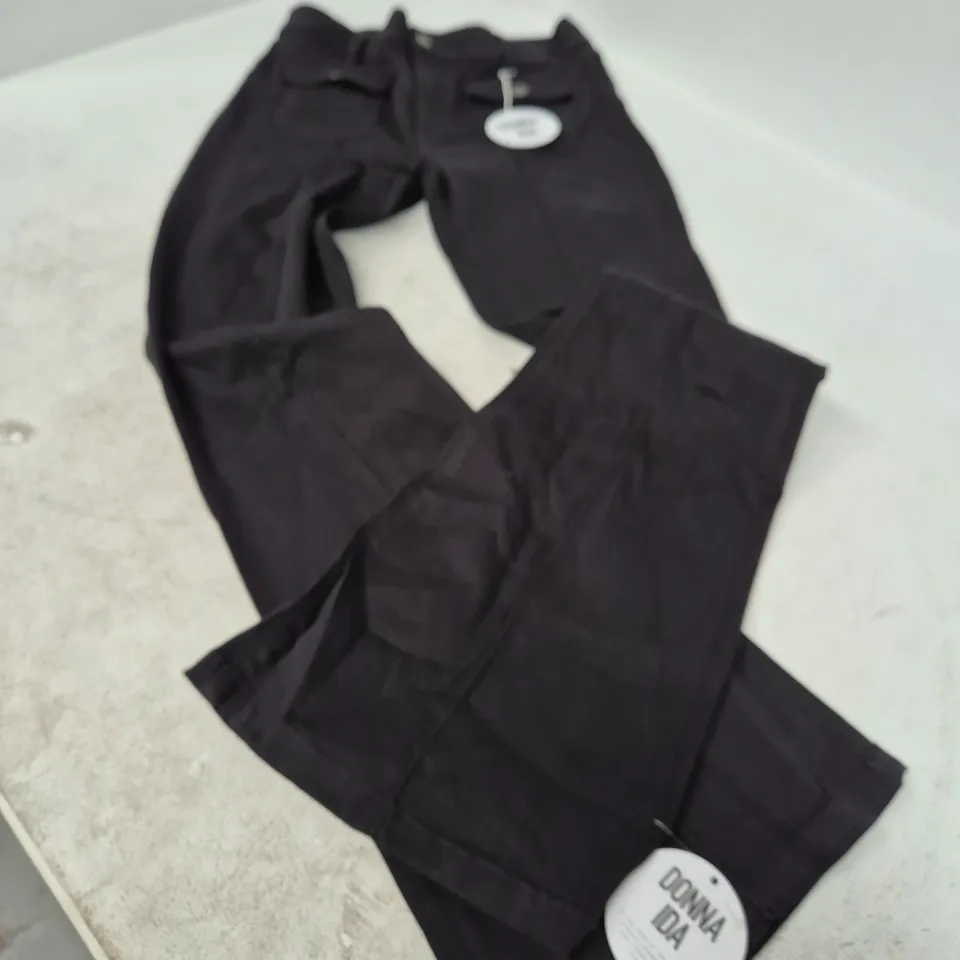 DONNA IDA WOMEN'S BLACK PATCH POCKET BOOTCUT JEANS, UK 10 (WAIST 29)