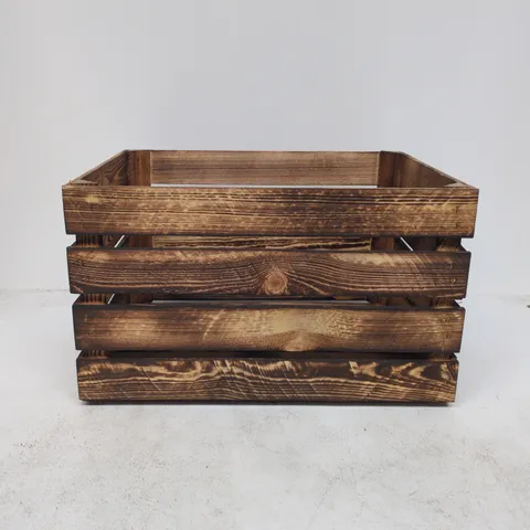 RUSTIC WOODEN CRATE – STORAGE / DISPLAY BOX