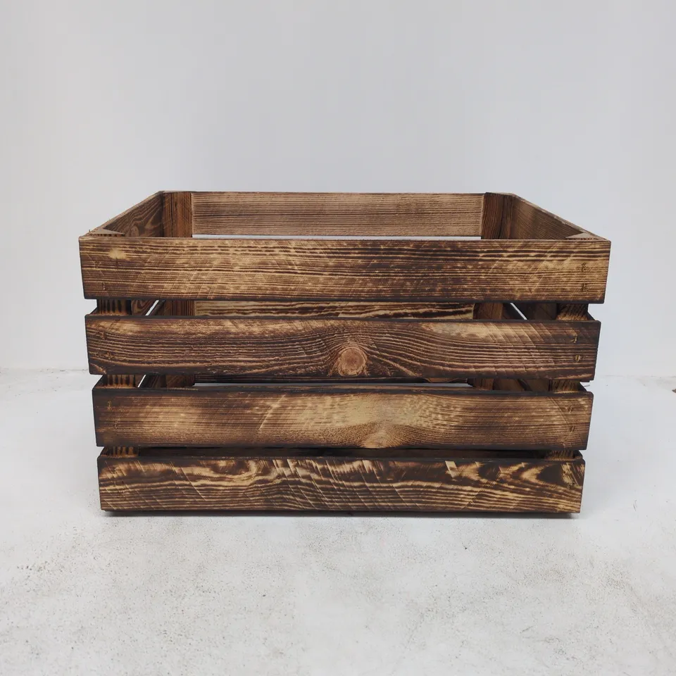 RUSTIC WOODEN CRATE – STORAGE / DISPLAY BOX