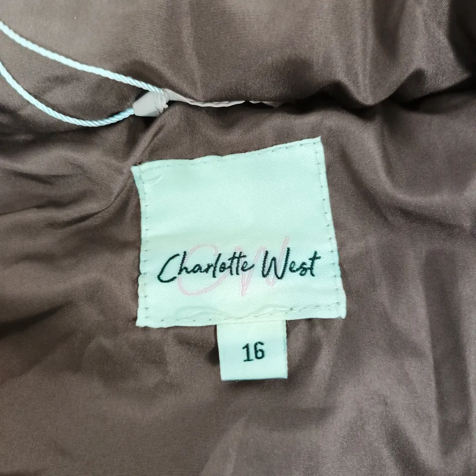 CHARLOTTE WEST WOMEN'S QUILTED JACKET - BEIGE, UK SIZE 16