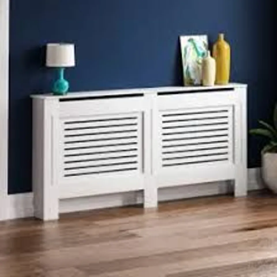 BOXED MILTON RADIATOR COVER WHITE