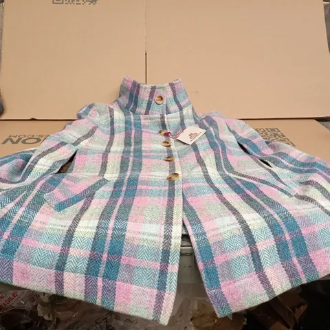 HARRIS TWEED CAPE STYLE BUTTON UP SIZE SMALL/MEDIUM TAGGED