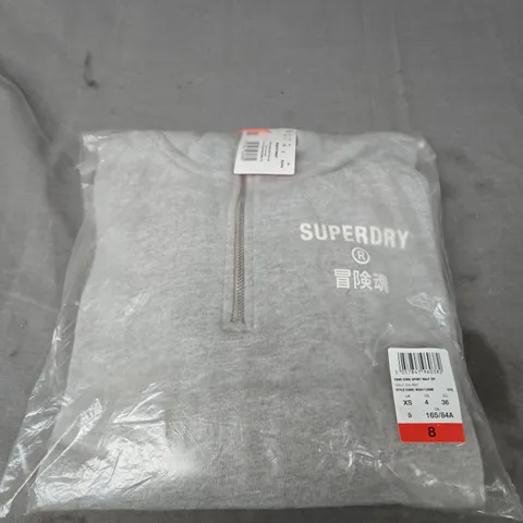 BAGGED SUPERDRY CODE CORE HALF ZIP JACKET SIZE XS