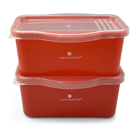 COOK'S ESSENTIALS SET OF 2 MICROWAVE PASTA COOKER SET