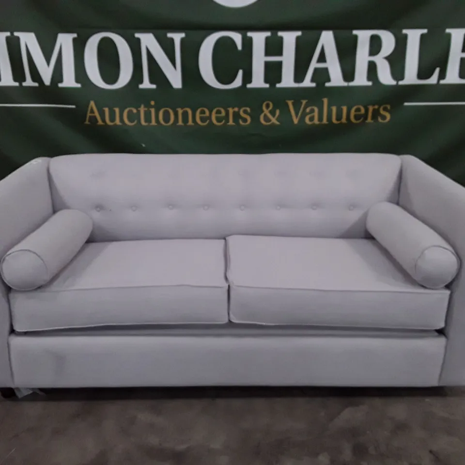 QUALITY DESIGNER ATWORTH 3 SEATER SOFA BED - GREY FABRIC 