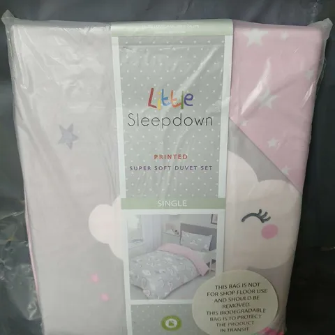 LITTLE SLEEPDOWN PRINTED SUPER SOFT DUVET SET - SINGLE