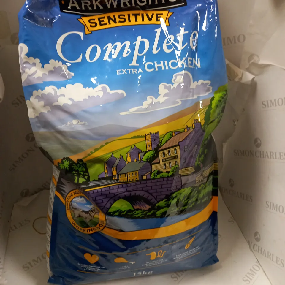 ARKWRIGHTS SENSITIVE COMPLETE CHICKEN DRIED DOG FOOD 15KG