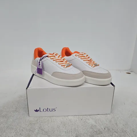 LOTUS PALMIRA TRAINER WHITE/ORANGE SIZE 36 BOXED