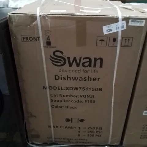 BOXED SWAN SDW751150B 12-PLACE FULLSIZE DISHWASHER - BLACK