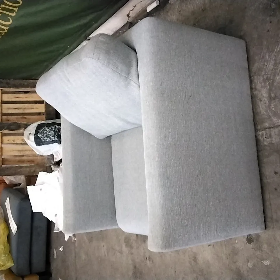 QUALITY DESIGNER CLOUDY GREY FABRIC ARMCHAIR