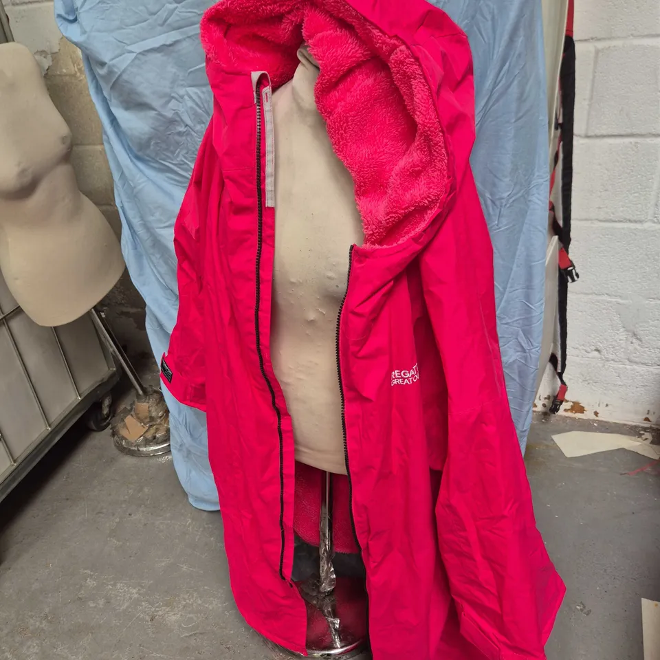 REGATTA GREAT OUTDOORS PINK HOODED JACKET - OVERSIZED 