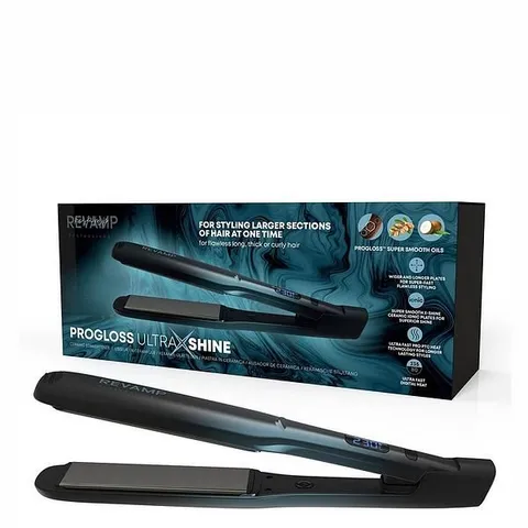 REVAMP PROGLOSS WIDE ULTRA X SHINE CERAMIC HAIR STRAIGHTENER