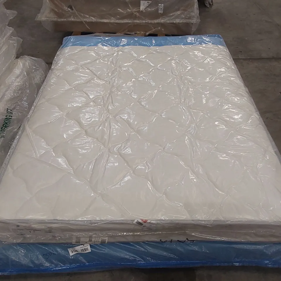 BAGGED DESIGNER DOUBLE 135cm AIRSPRUNG LUXURY QUILTED MEDIUM MATTRESS RRP £229