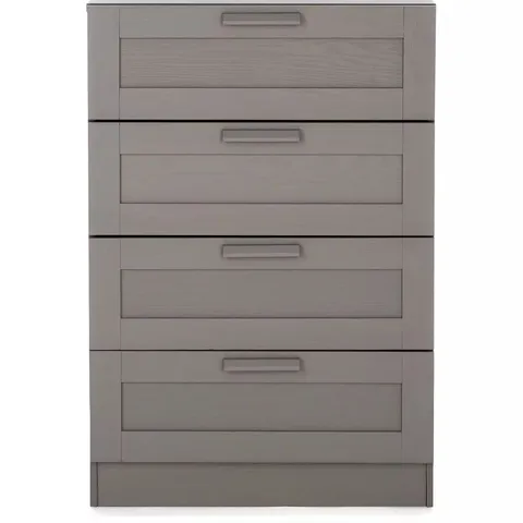 TARYN CHILDREN'S 4 DRAWER CHEST - GREY - COLLECTION ONLY