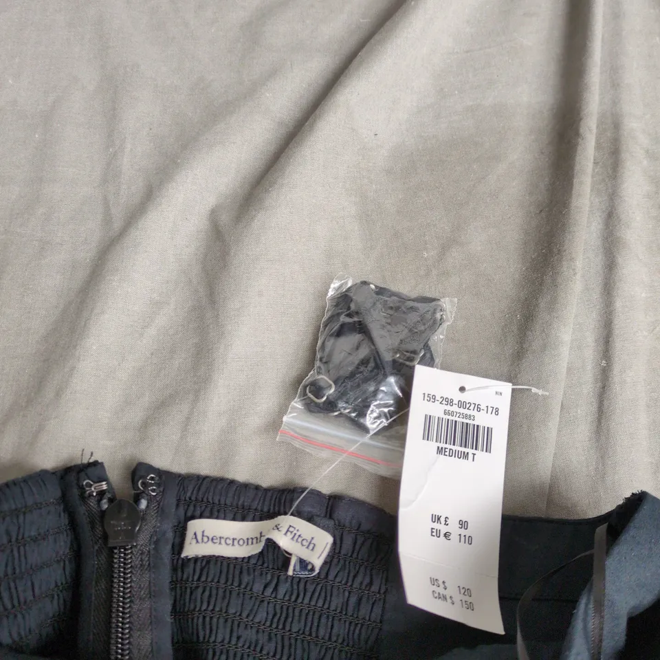 ABERCROMBIE & FITCH LADIES STRAPLESS DRESS BLACK AND CREAM SIZE MEDIUM