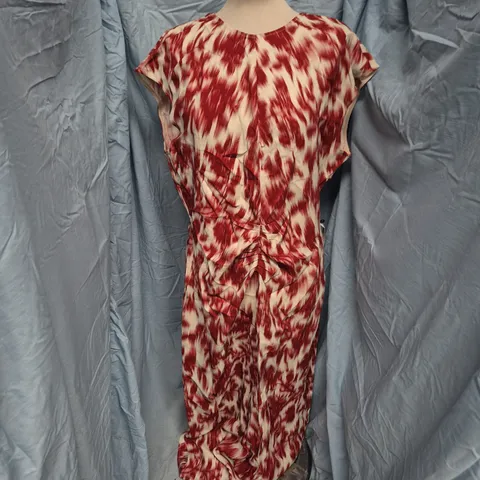 WHISTLES BLURRED FLORAL CREPE DRESS – UK 16 – DESIGNED IN LONDON