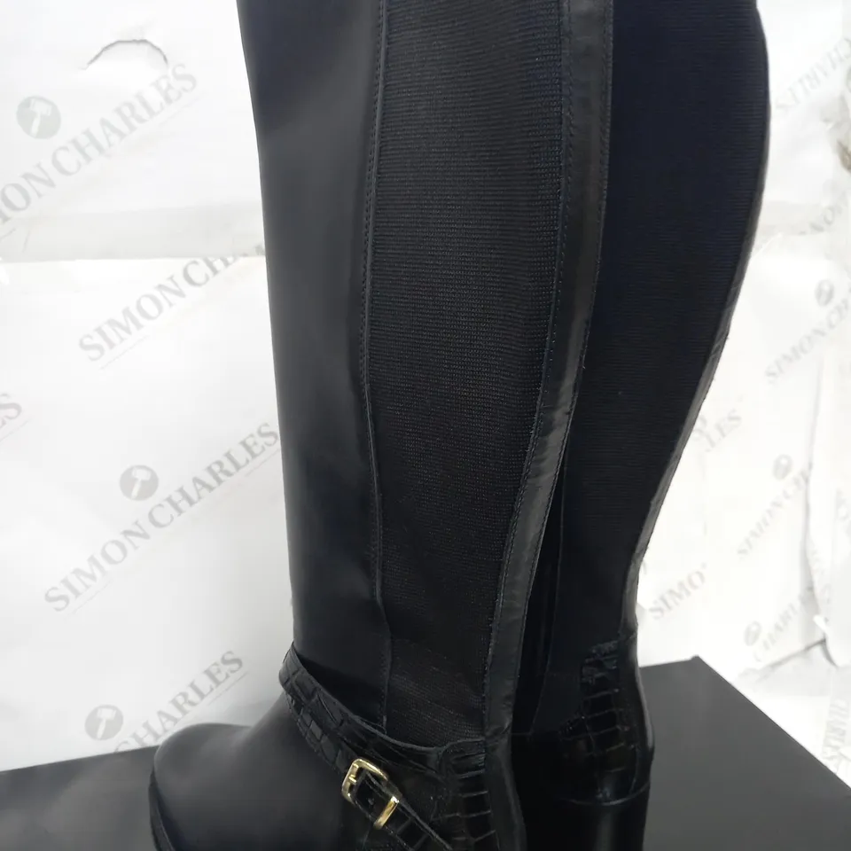 DUNE TILDING BOOT BLACK LEATHER SIZE 5 - BOXED 