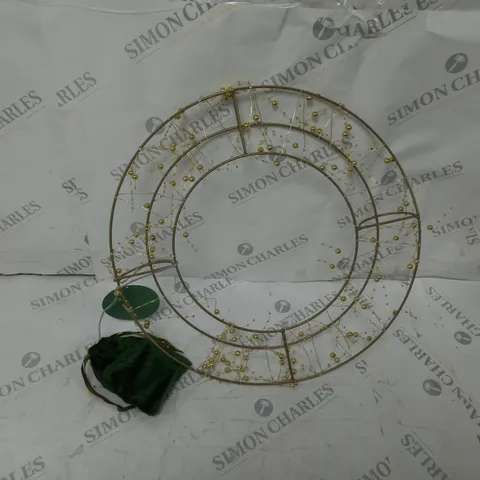 SARA DAVIES PRE-LIT GOLDEN WREATH