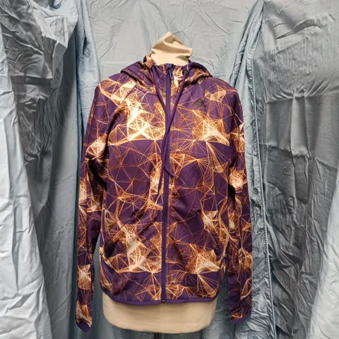 ADIDAS PERFORMANCE PURPLE GEOMETRIC TRACK JACKET – UK M