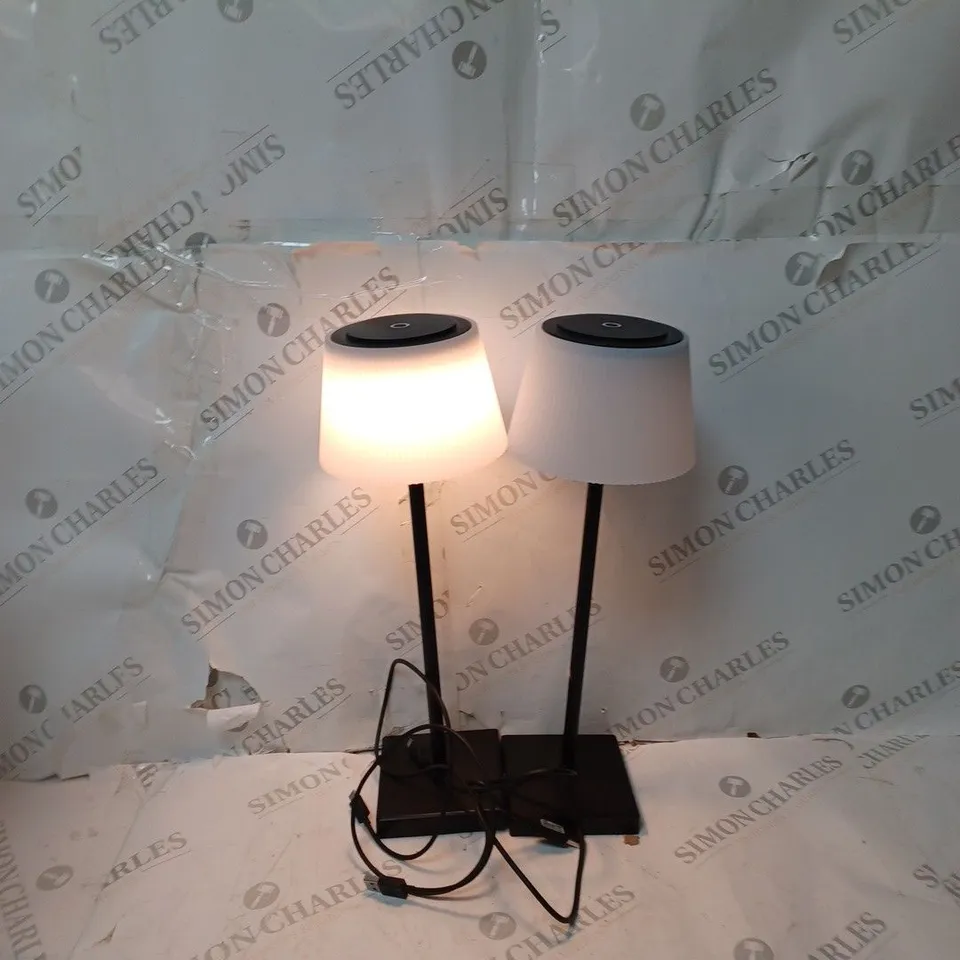 SFIXX SET OF 2 INDOOR OUTDOOR TOUCH TABLE LIGHTS BLACK