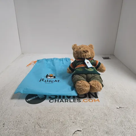 JELLY CAT LONDON BARTHOLOMEW BEAR HIKING OUTFIT IN BAG