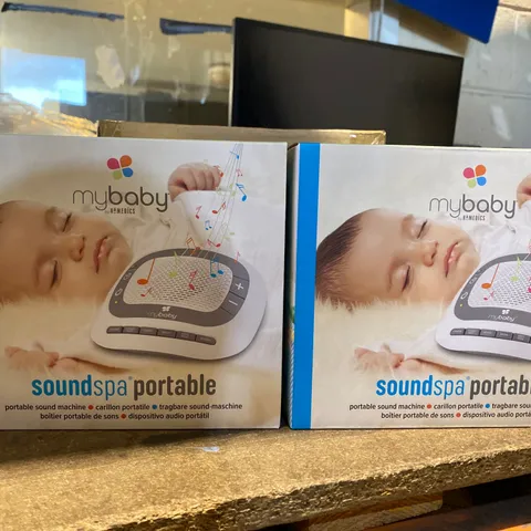 BOX OF 2 X MYBABY SOUNDSPA PORTABLE SOUND MACHINES