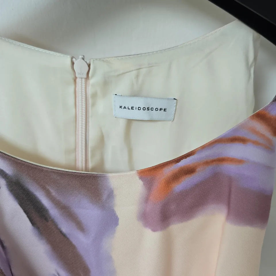 KALEIDOSCOPE PRINT PROM MIDI DRESS IN BLUSH MULTI - SIZE 14
