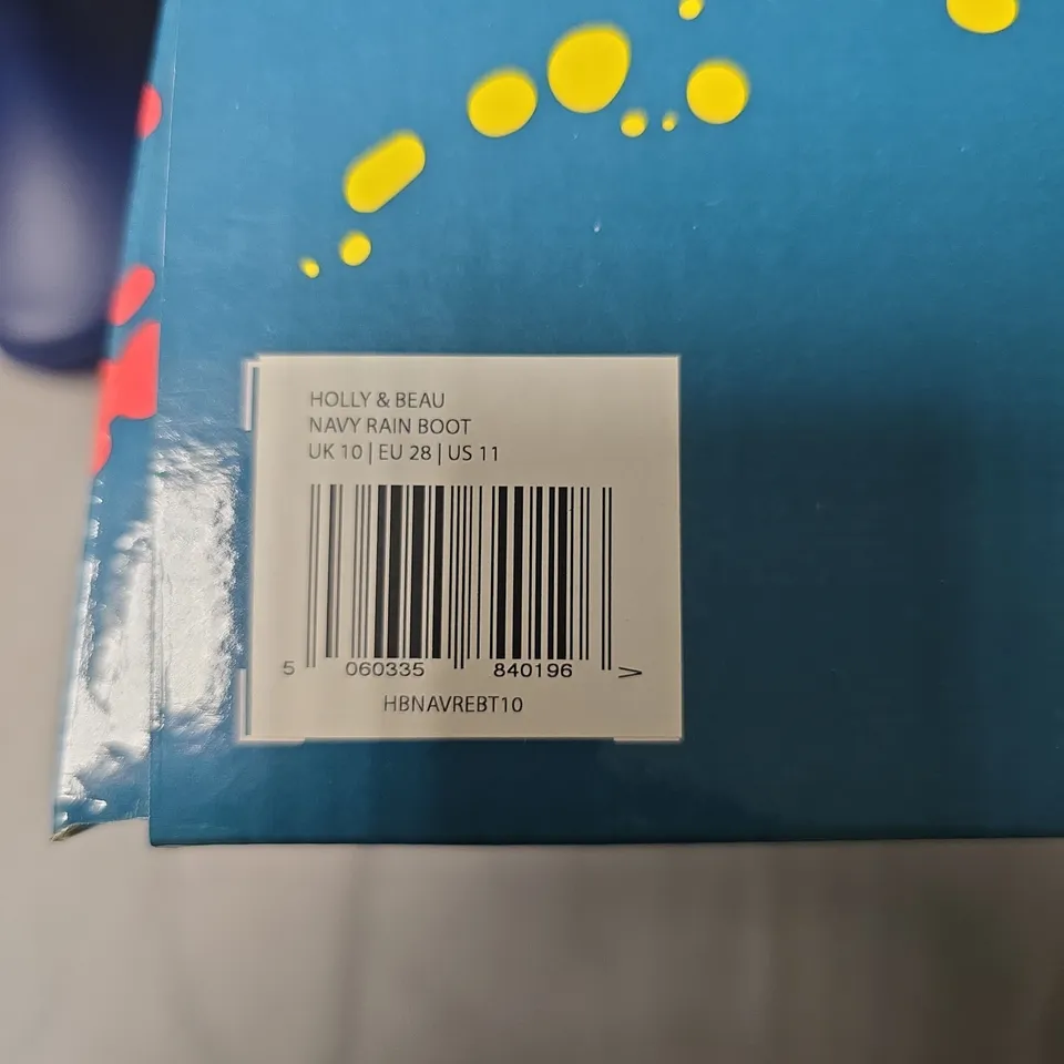 HOLLY & BEAU NAVY RAIN BOOTS - CHILDS UK 10 (EU 28 / US 11)