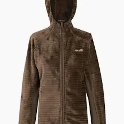 BRAND NEW REGATTA WOMENS ENDRA HOODED FLEECE JACKET IN MOCHA - UK SIZE 16