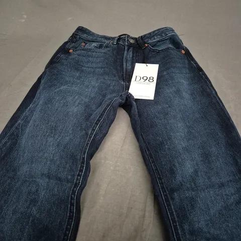 STRADIVARIUS STRAIGHT DARK DENIM JEANS - UK 8