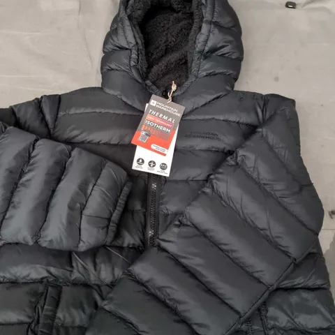 MOUNTAIN WAREHOUSE KIDS' FUR-LINED PADDED JACKET, 7-8 YEARS, BLACK