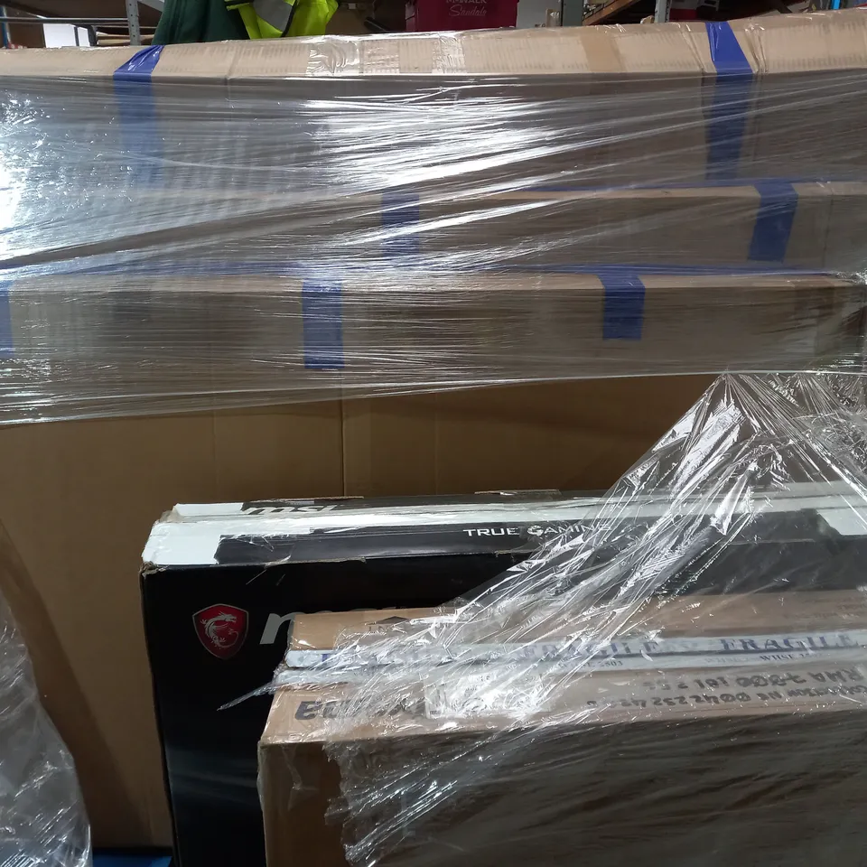 PALLET OF 5 ASSORTED TELEVISION & MONITORS TO INCLUDE - TOSHIBA FIRE TV 65UF3D53DB 65" SMART 4K ULTRA - TCL 65P639K 65-INCH 4K SMART TV - TOSHIBA UF3D 55 INCH SMART FIRE TV ECT - COLLECTION ONLY
