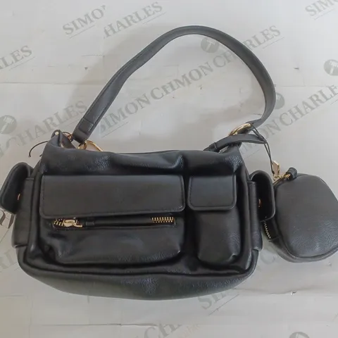 ZARA MULTI POUCH SHORT HANDLE BAG IN BLACK 