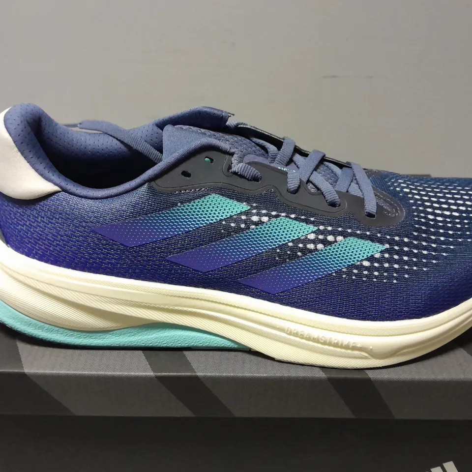 BOXED PAIR OF ADIDAS SUPERNOVA SOLUTION RUNNING SHOES IN NAVY/BLUE MULTI - UK 10