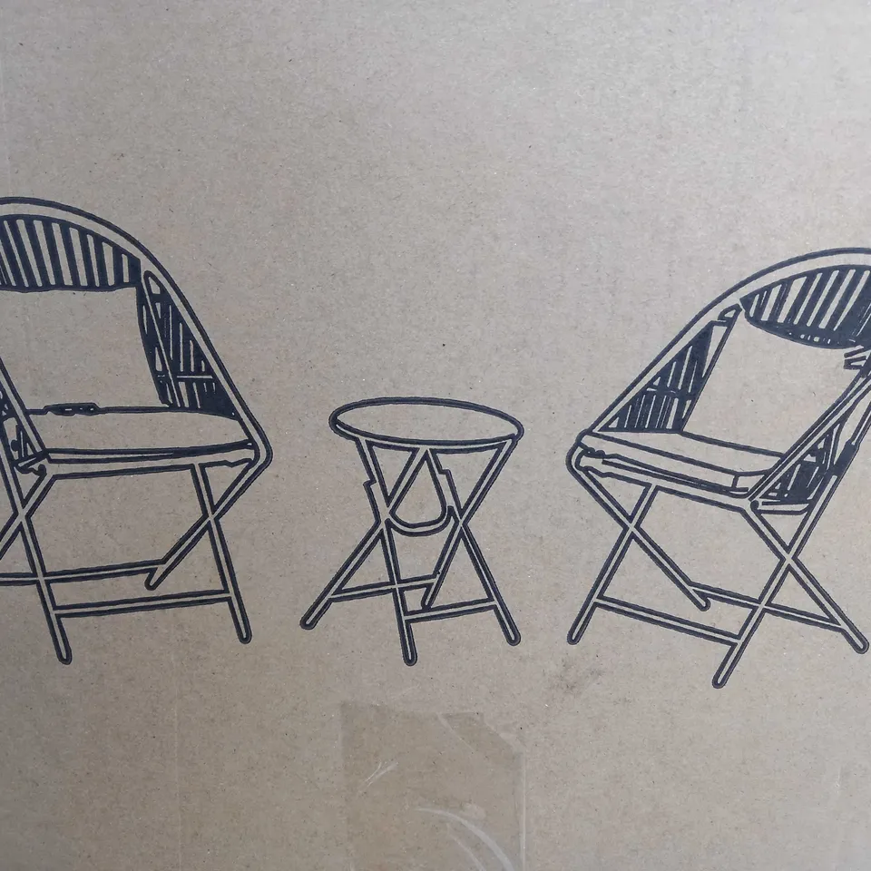 INNOVATORS COLLAPSIBLE 3 PIECE HOLLY BISTRO SET IN GREY
