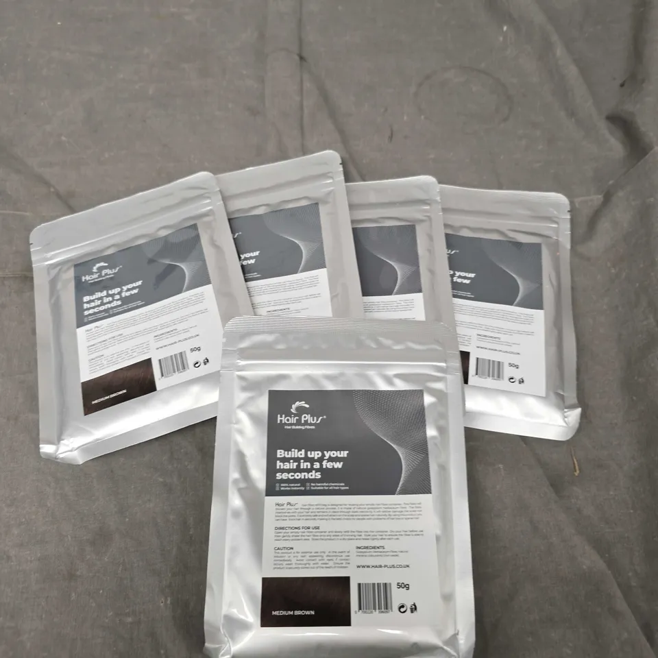 LOT OF 5 HAIR PLUS HAIR BUILDING FIBRES 50G