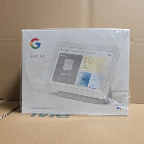 BOXED GOOGLE 2ND GENERATION NEST HUB W. 7" DISPLAY