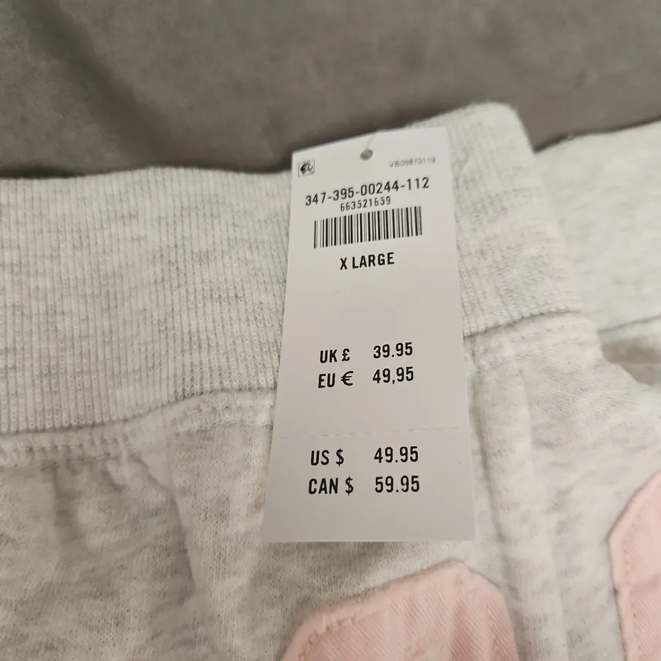 HOLLISTER GREY SWEATPANTS WITH PINK '2001' EMBLEM – XL