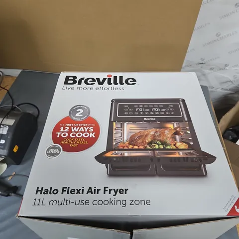 Breville Halo Flexi Air Fryer – 11L Dual‑Zone (Boxed)