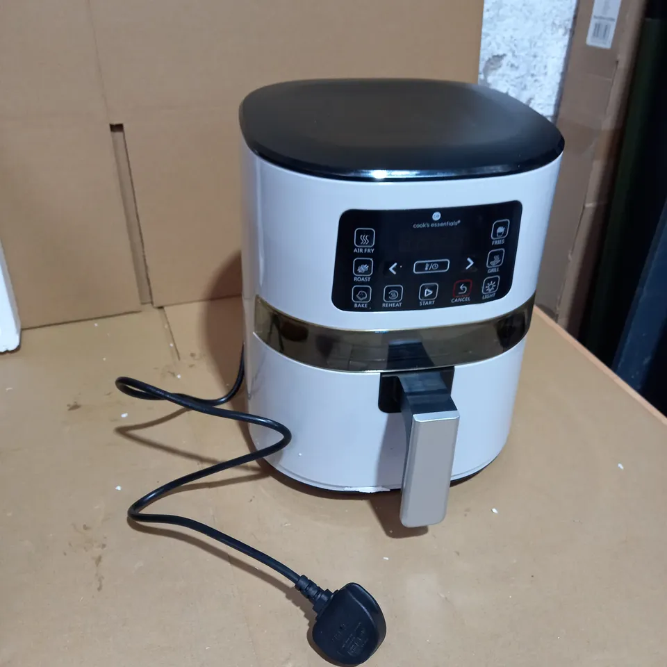 COOK'S ESSENTIALS 4.0L AIR FRYER WITH DIGITAL TOUCHSCREEN & VIEWING SCREEN - COOL GREY