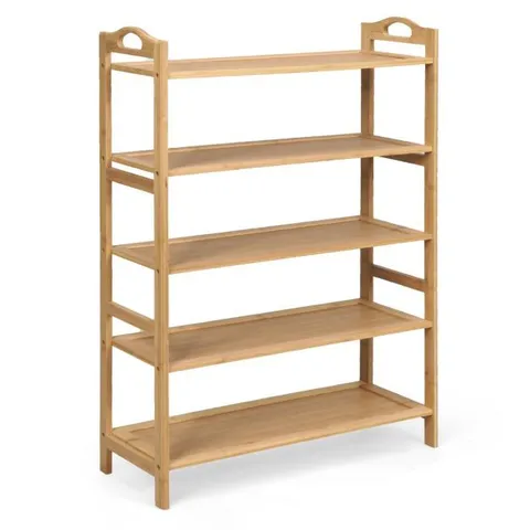 BOXED COSTWAY 5-TIER WOOD SHOE RACK