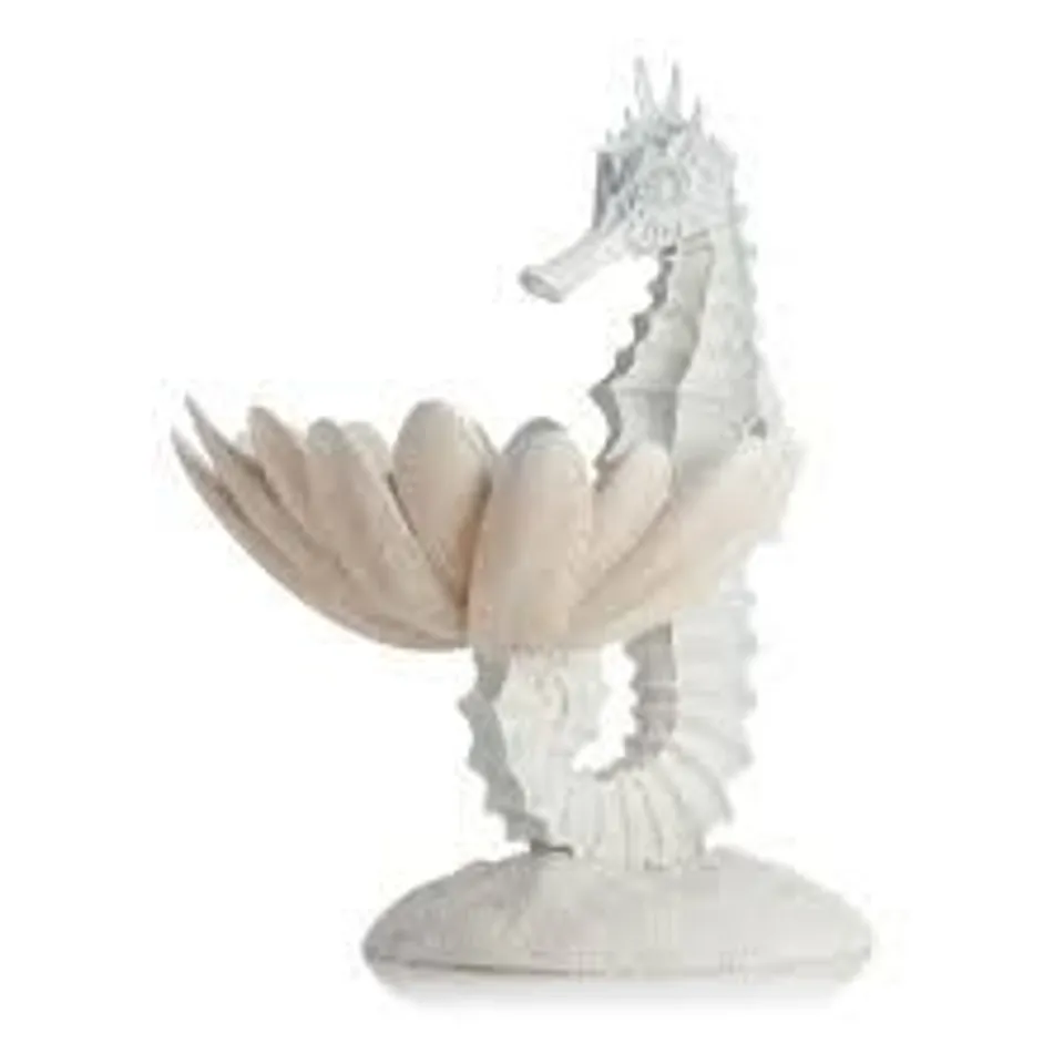 GARDEN REFLECTIONS COASTAL EDIT SEAHORSE BIRD BATH