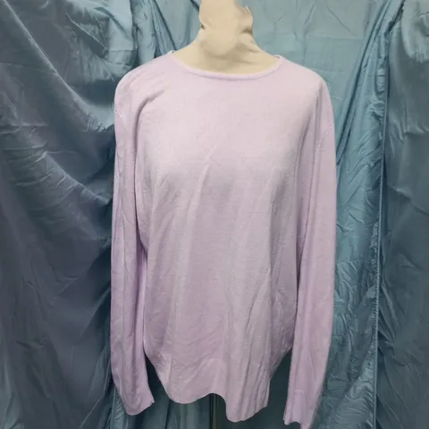 M&S WOMAN LILAC KNIT TOP – UK 18