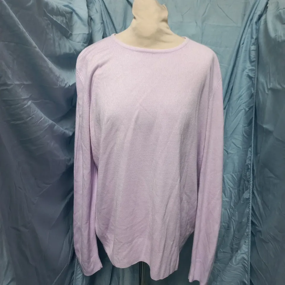 M&S WOMAN LILAC KNIT TOP – UK 18