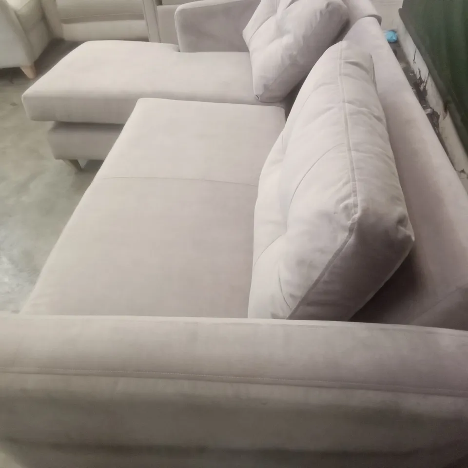 DESIGNER LOUNGE.CO MADE HERMIONE CORNER SOFA WITH CHAISE END LHF - MOSS OPAL FABRIC 