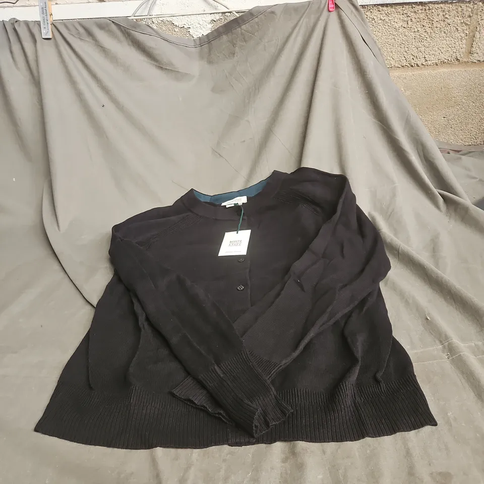 WHITE STUFF LULU CARDI – PURE BLACK, UK 12